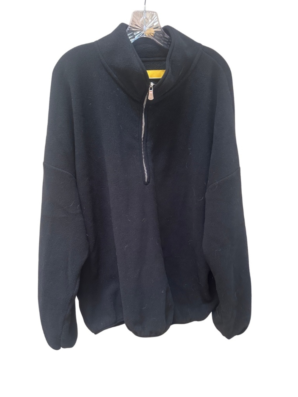Yellow Label Co. Black Half Zip Sweatshirt - Women's XL